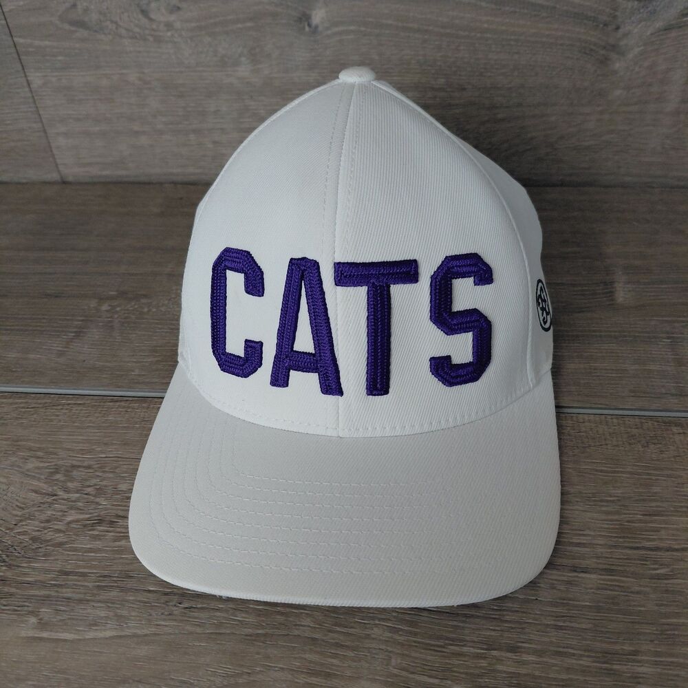 Northwestern Wildcats G/FORE Hat Cap White Purple 110 Flex Embroidered Golf Hat